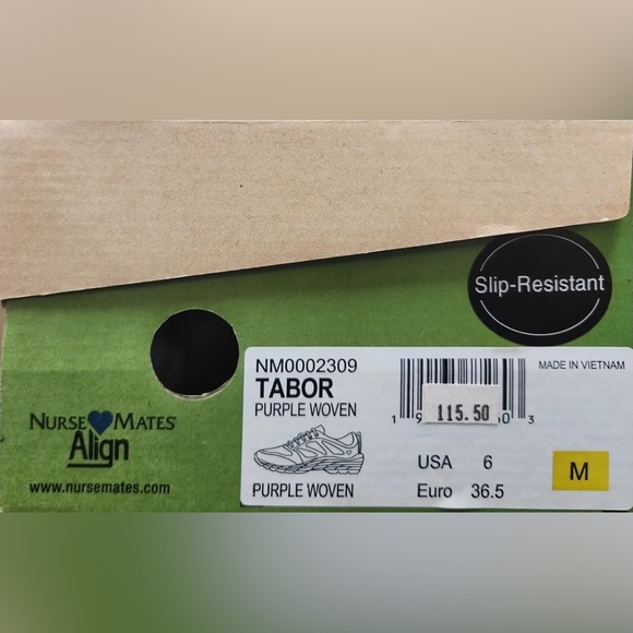 NEW Nurse Mates Tabor Purple Woven Women 6M Slip Resistant Align Tennis shoes - Picture 7 of 9